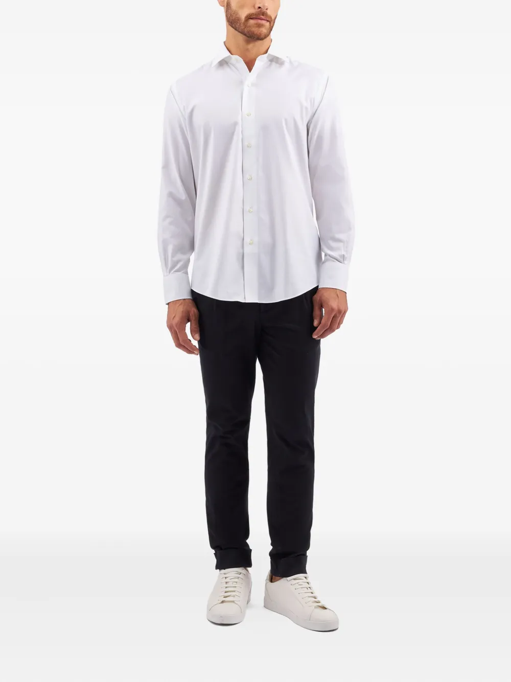 Brooks Brothers Overhemd met Engelse kraag en lange mouwen - Wit