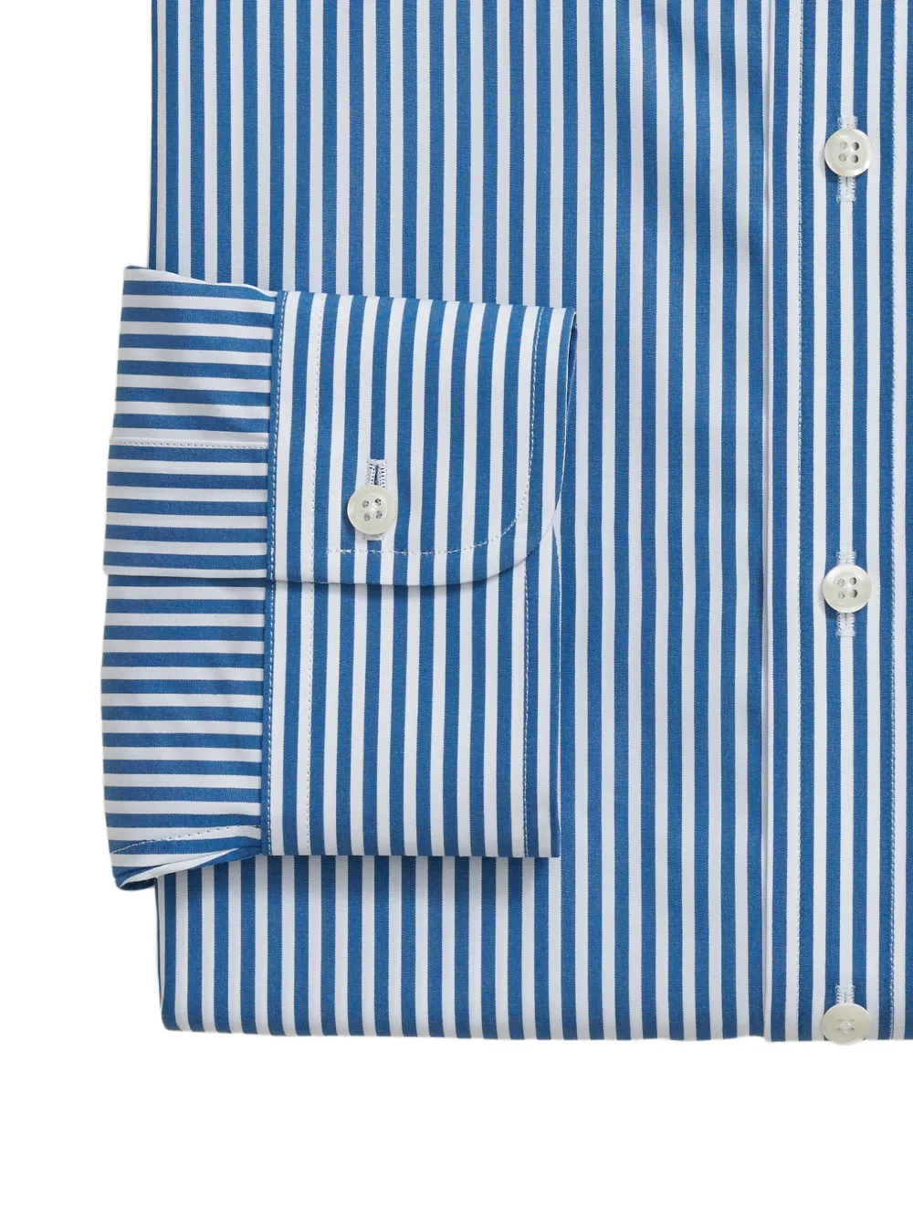 Brooks Brothers striped button-down collar shirt - Blauw