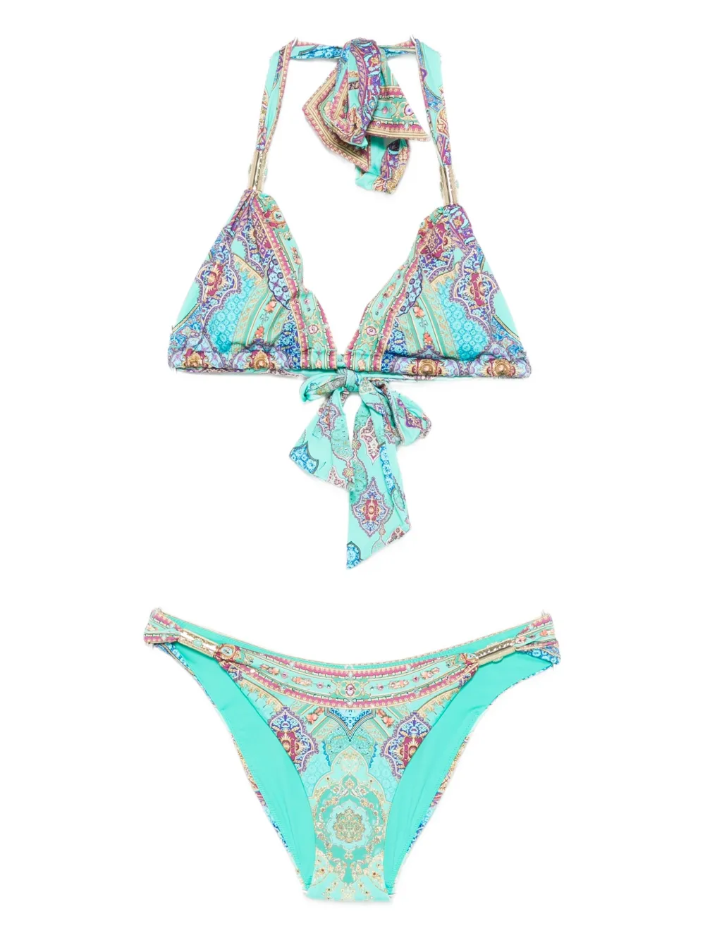 Camilla The Concubines Corridor Triangle Bikini In Blue