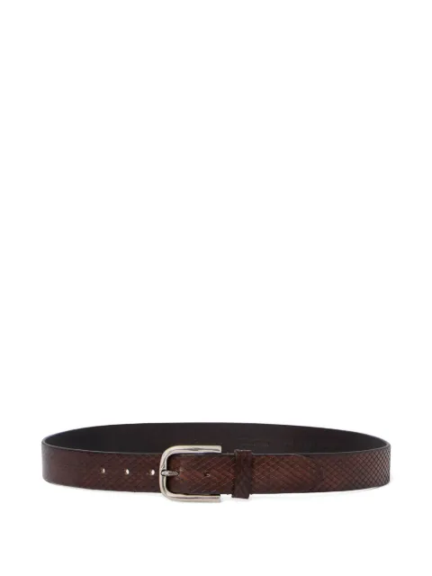 Brooks Brothers snake-effect bovine leather belt