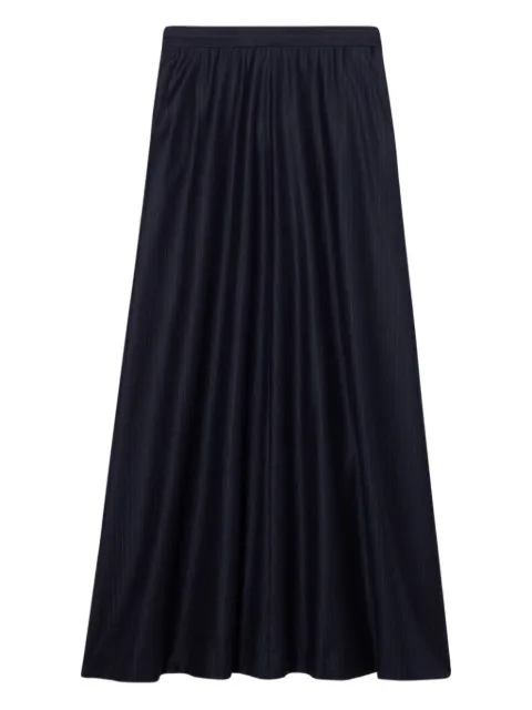 Brooks Brothers striped-pattern virgin-wool skirt