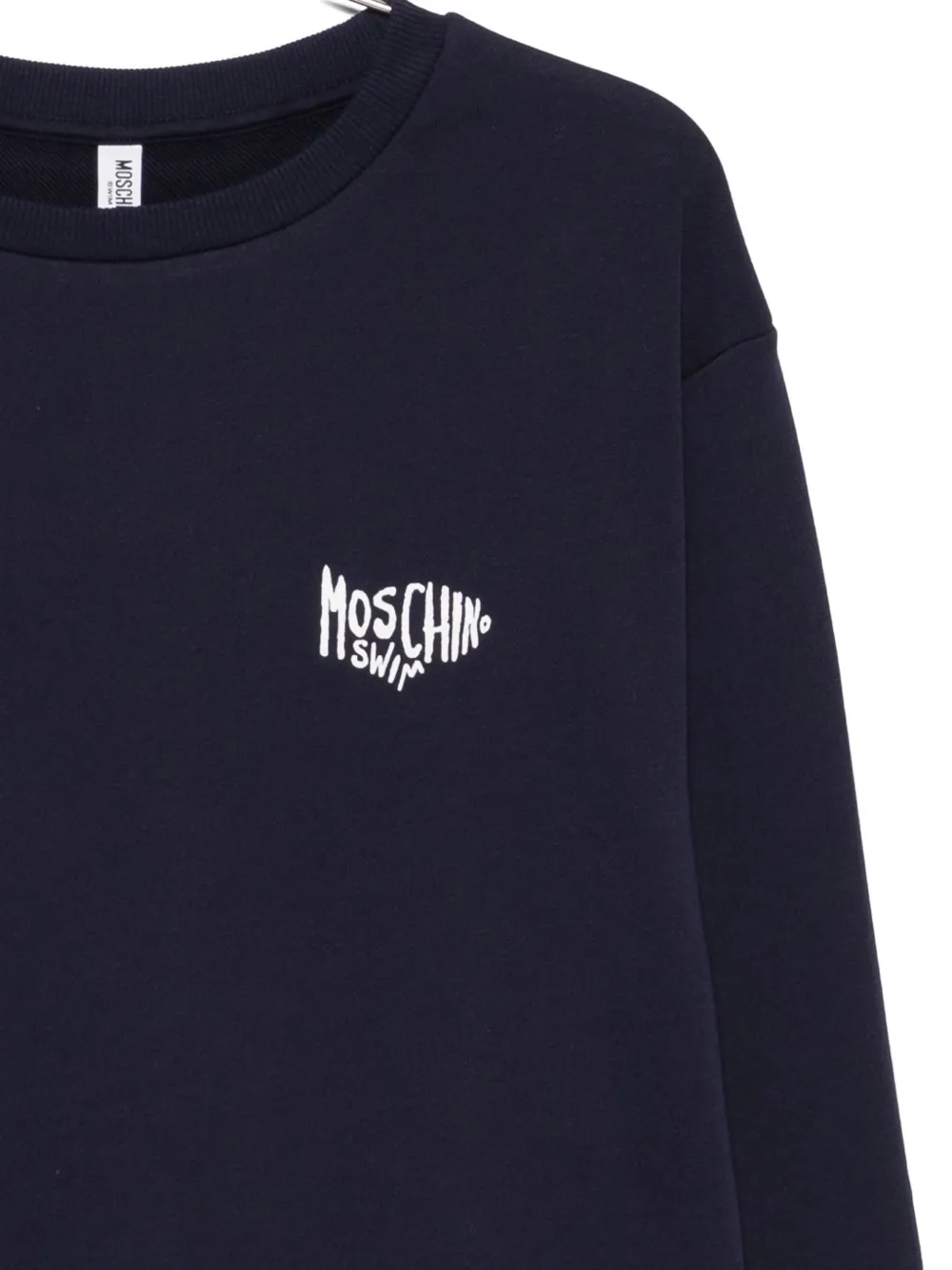Moschino Deep Blue Cotton Sweatshirt In Blue