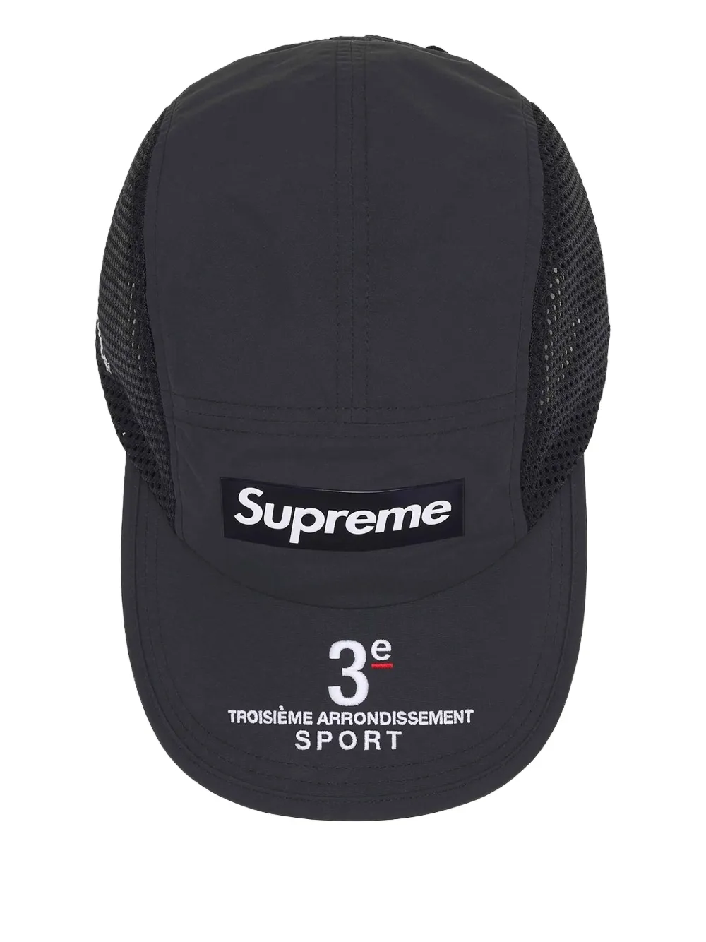 Supreme mesh-panel camp cap - Zwart