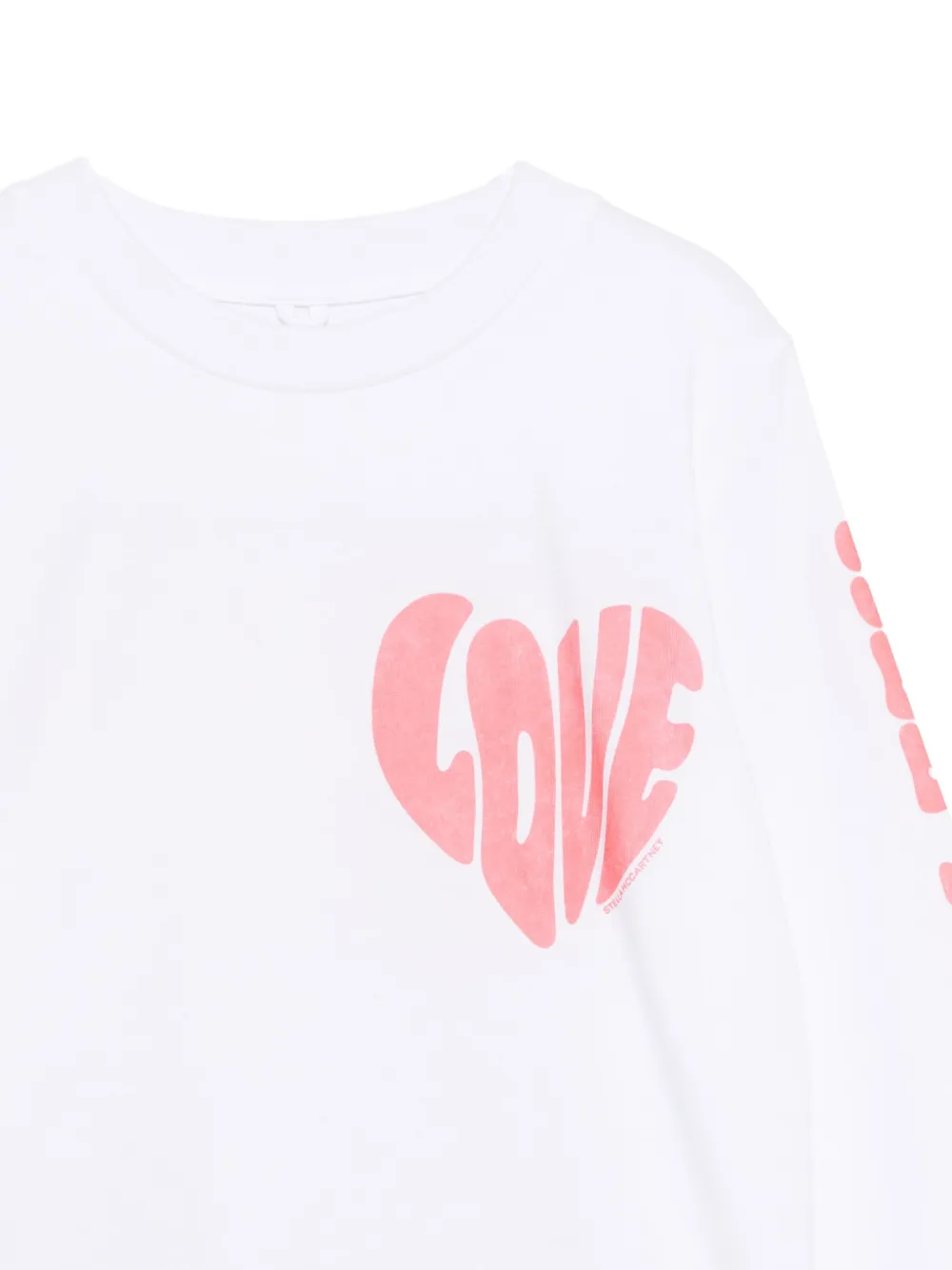 Stella McCartney Kids T-shirt met hartprint Wit