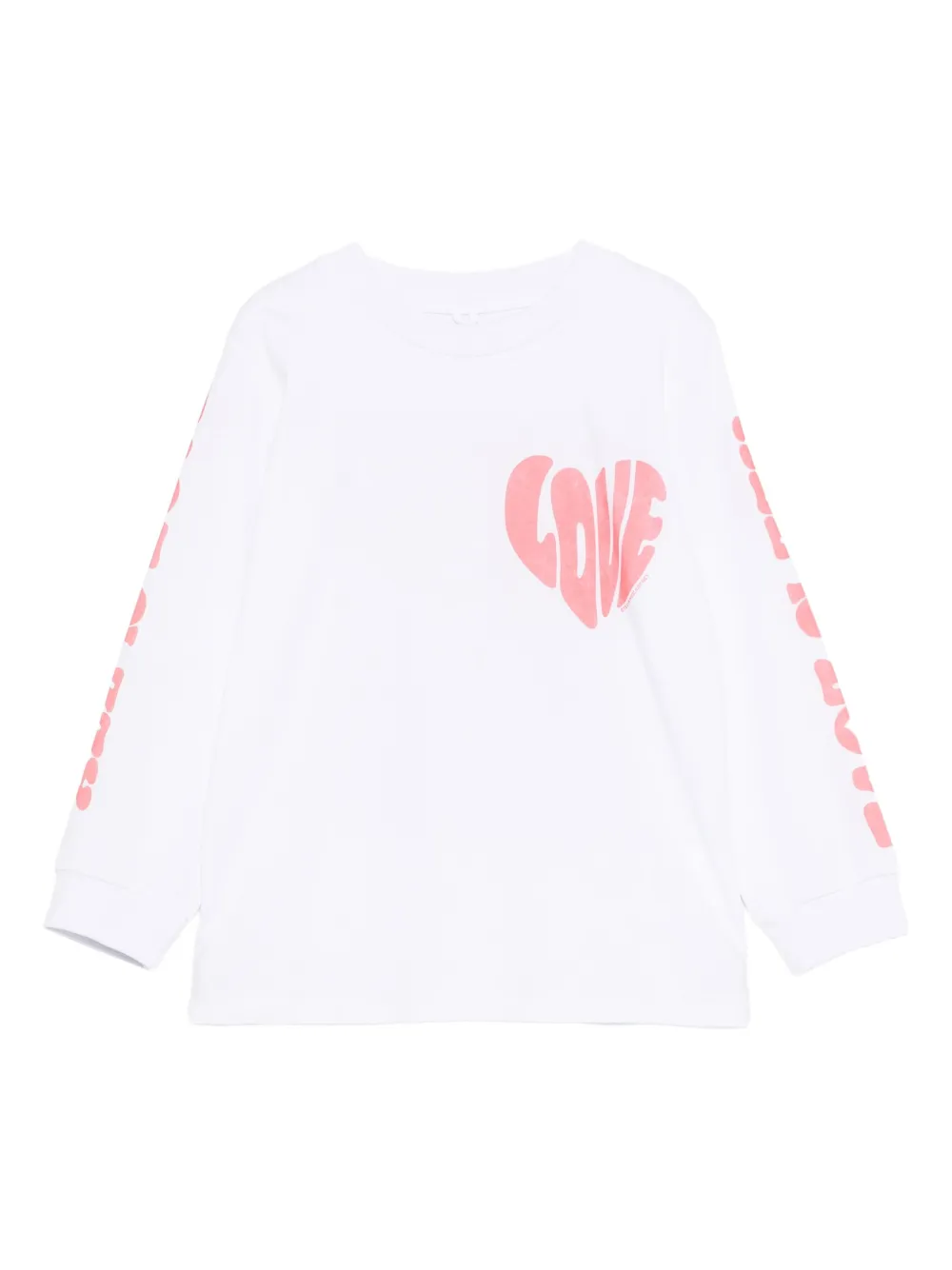 Stella McCartney Kids heart-print long-sleeve top | White | Image 1