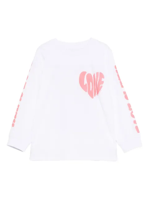 Stella McCartney Kids heart-print long-sleeve top