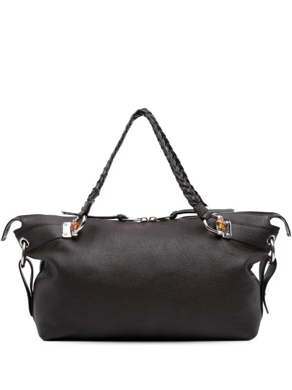 Gucci Pre-Owned 2016-2025 ラージ ペブルカーフ バンブーバー