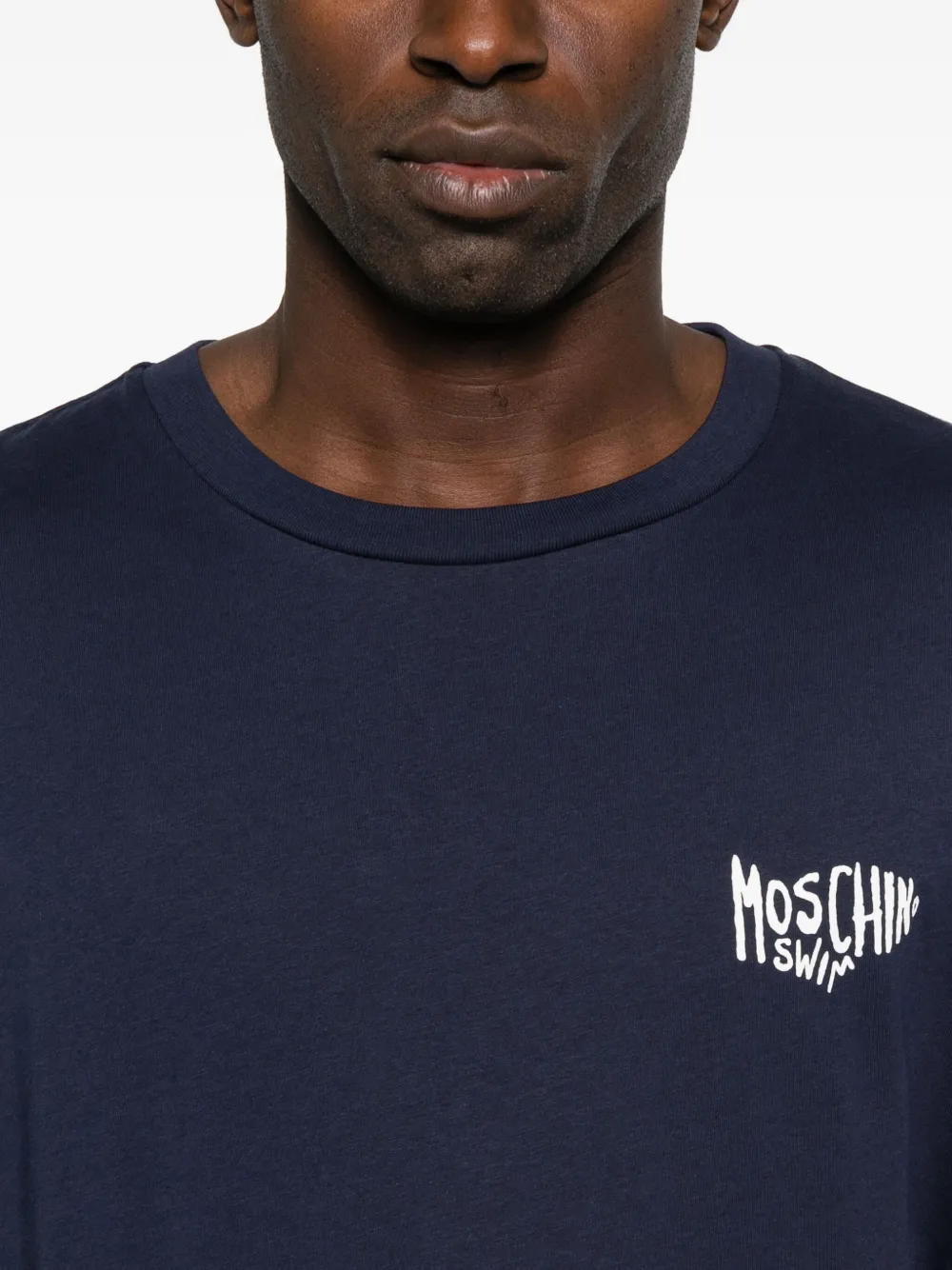 Moschino T-shirt met logoprint Blauw