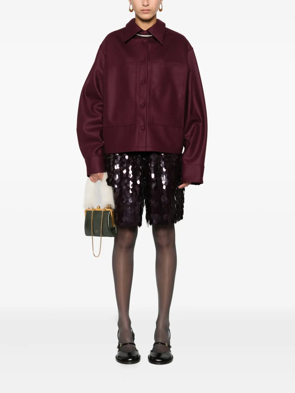 Jil Sander long-sleeve wool shirt - Rood