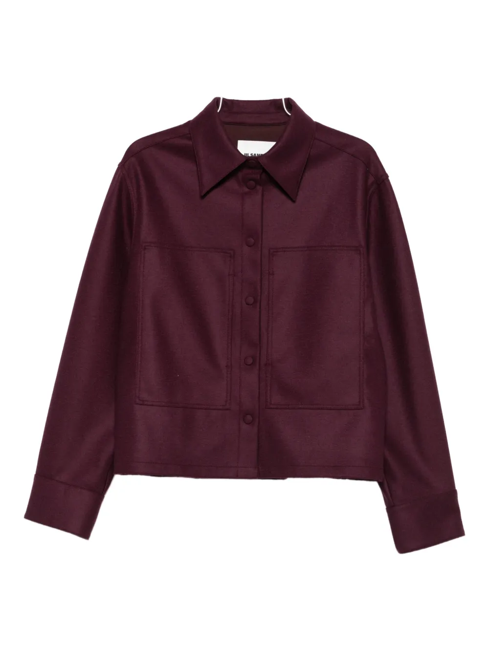Jil Sander Long-sleeve Wool Shirt In Red