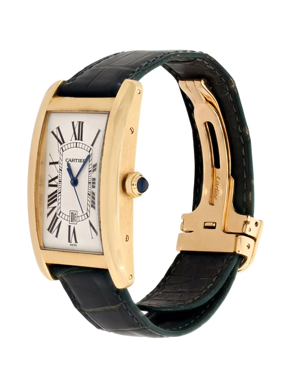 Pre-owned Cartier Tank Americaine 37mm In Neutral
