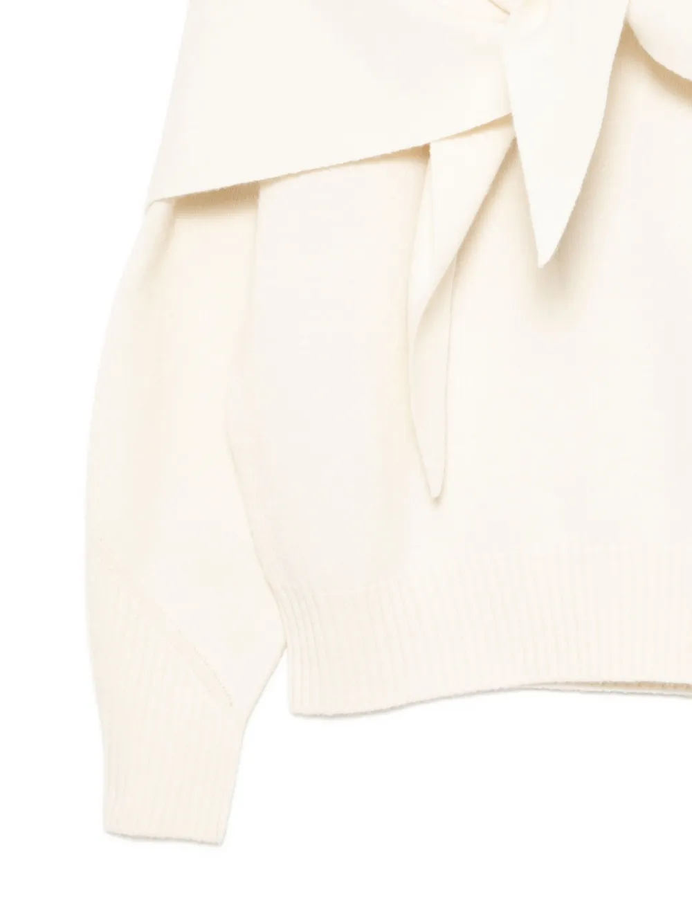 System Scarf Knited Jumper In Neutral