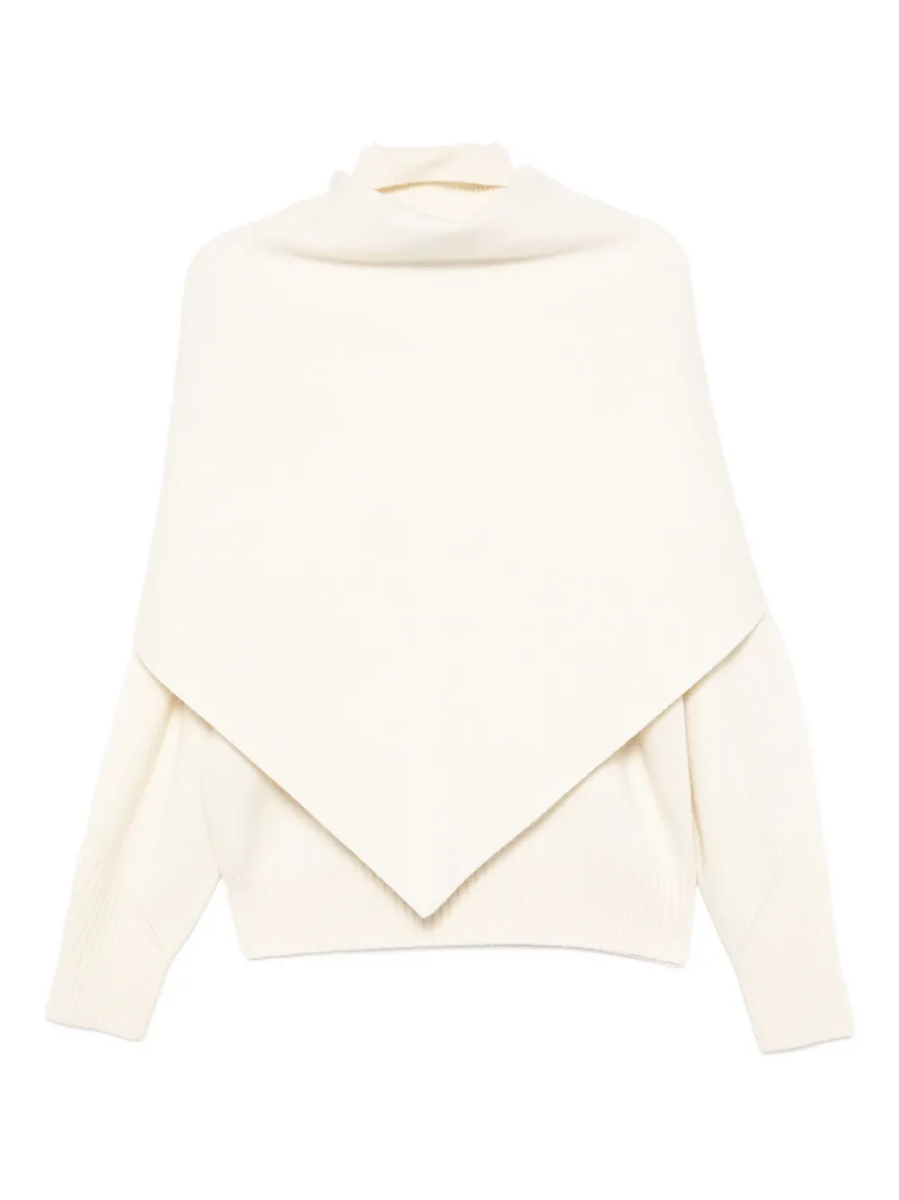 System Scarf Knited Jumper In Neutral