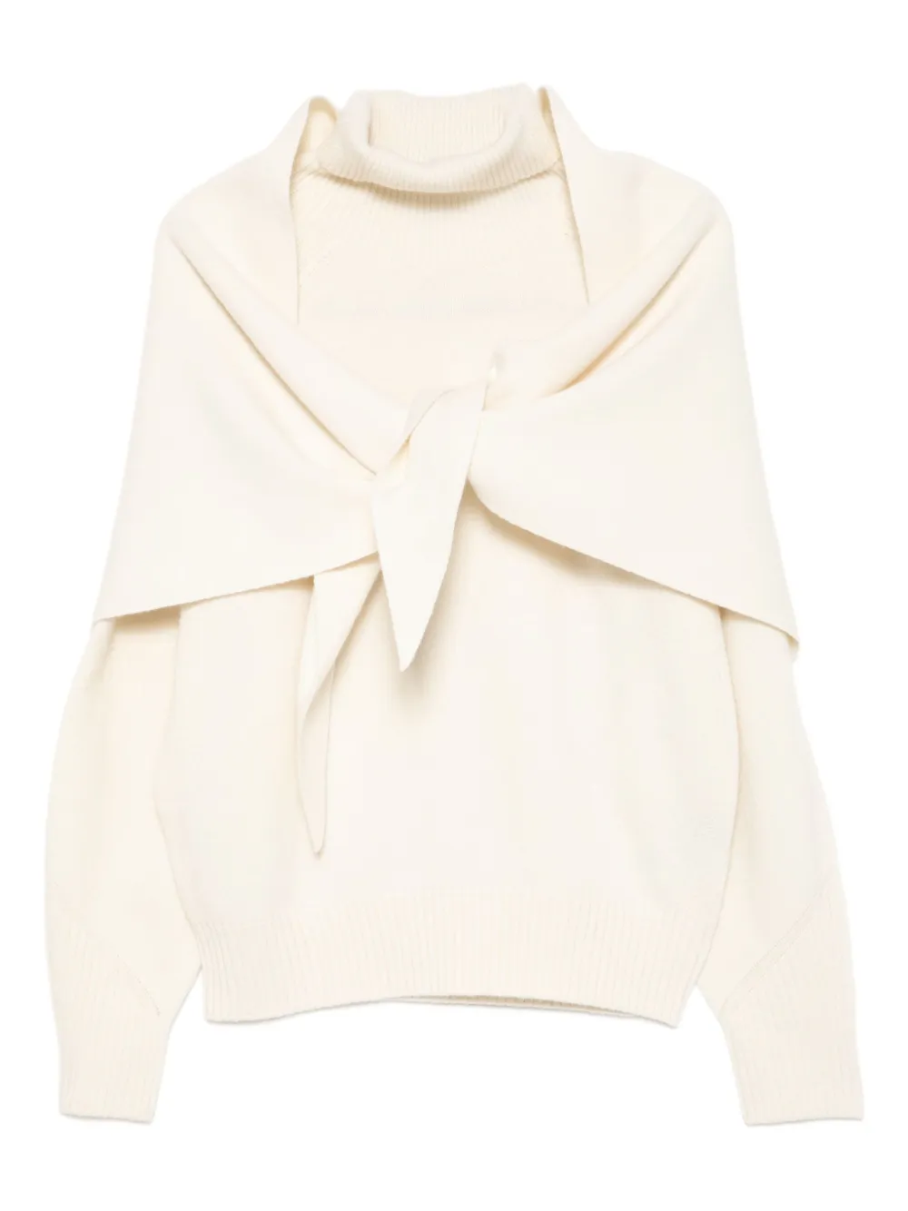 System scarf knited jumper | Neutrals | Image 1
