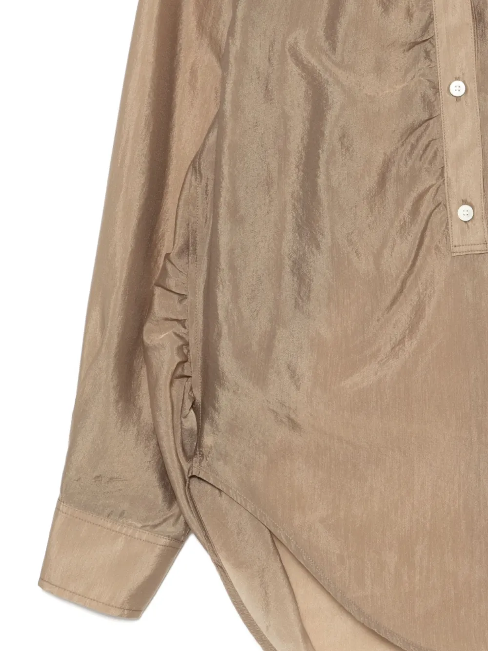 System Camicia Con Colletto Asimmetrico - Marrone 