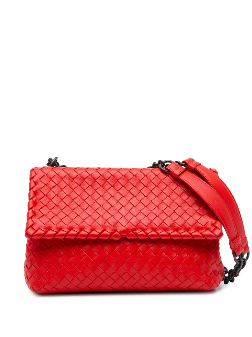 Bottega Veneta Pre-Owned 2012-2025 Small Nappa Intrecciato Olimpia shoulder bag | Red | Image 1