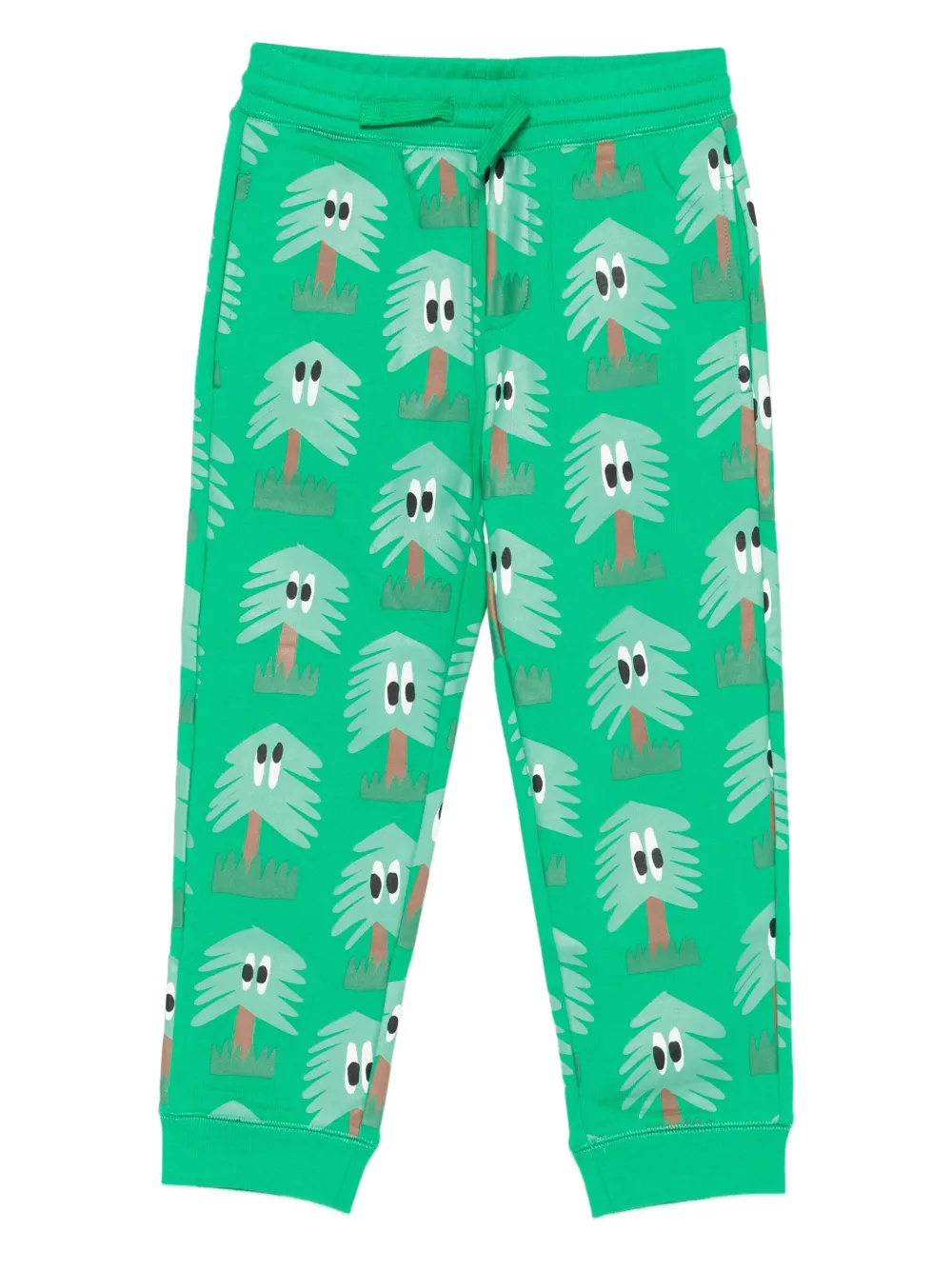 Stella Mccartney Tree-print Drawstring Trousers In Green