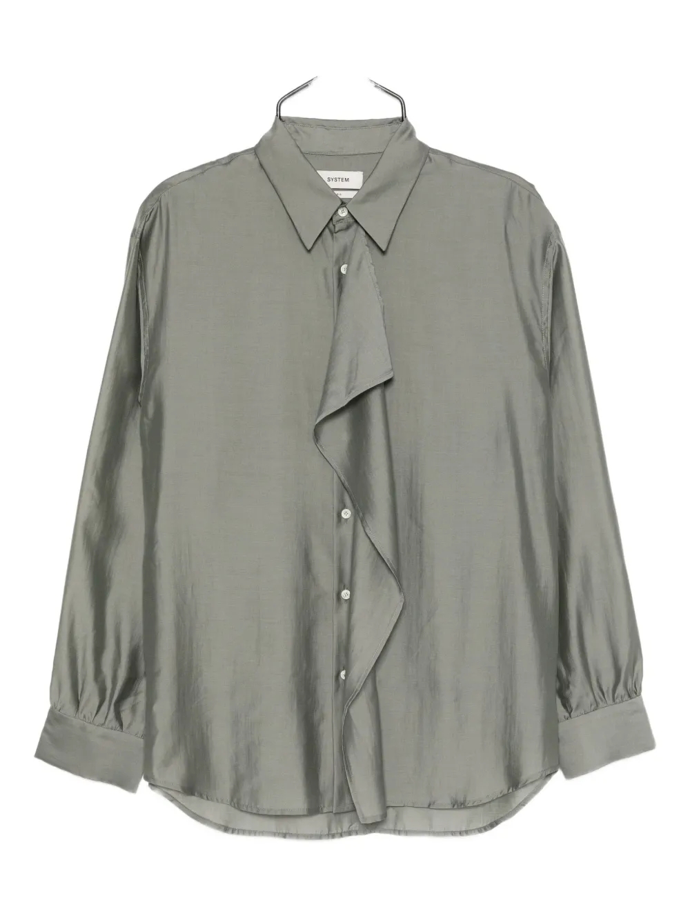 System Scarf Shirt In Gray