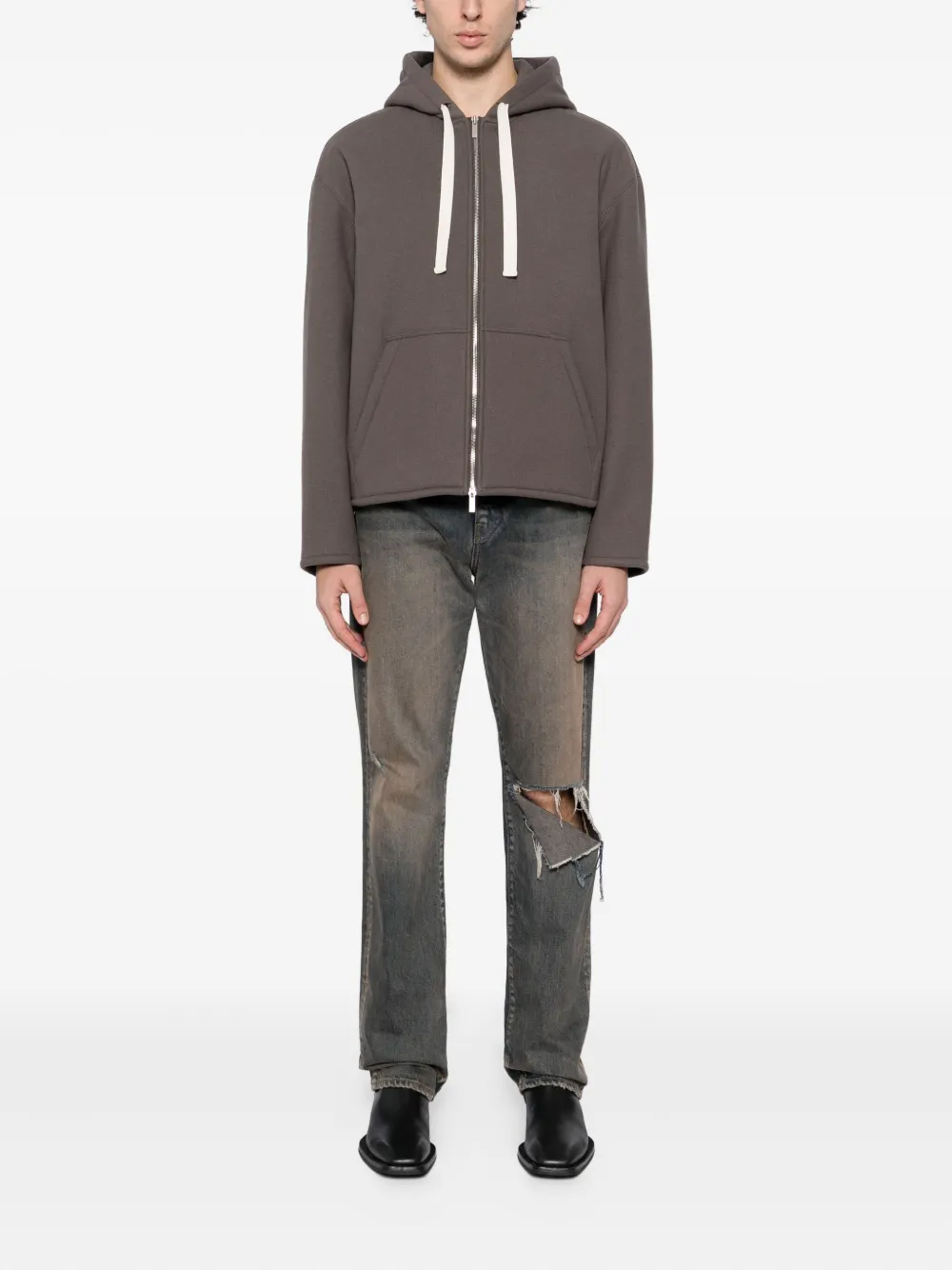 System Color-blocked Jacket In Gray