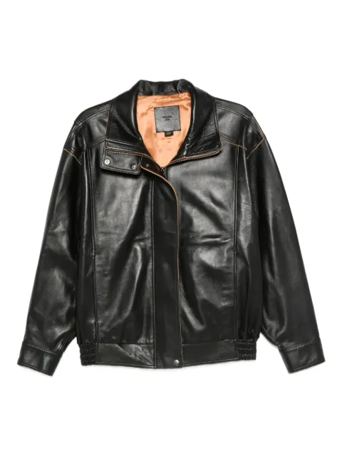 Calvin Klein leather zip-fastening jacket