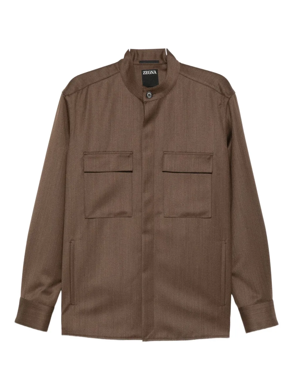 Zegna wool shirt - M06 BROWN