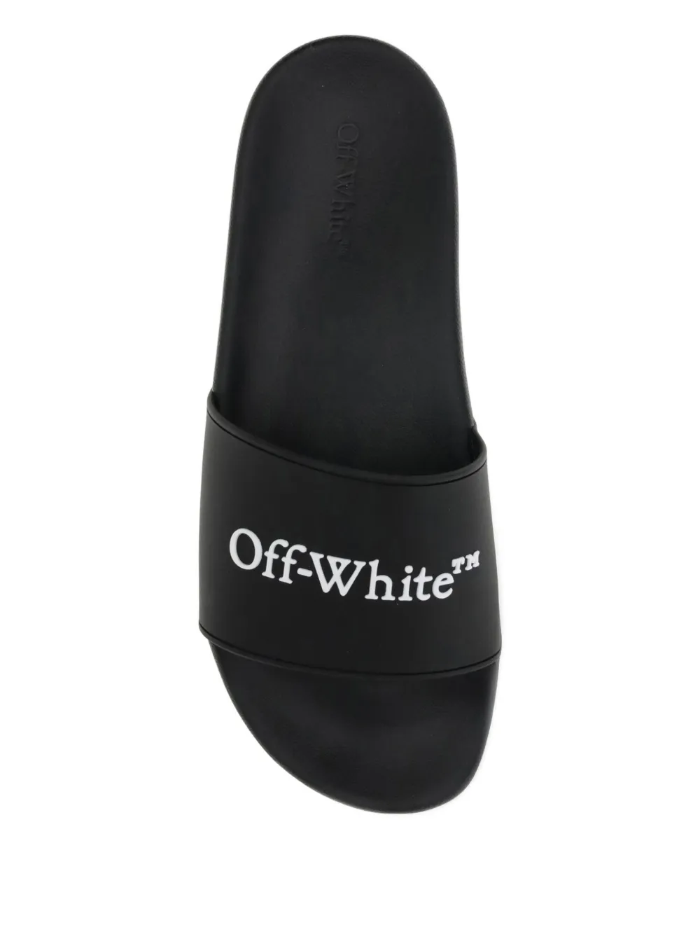Off-White Bookish logo-embellished slides Black