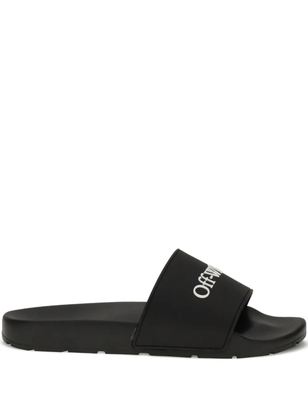 Off-White Bookish logo-embellished slides Black