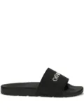 Off-White Bookish logo-embellished slides - Black