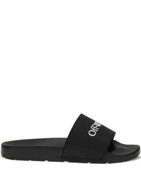 Off-White Bookish logo-embellished slides