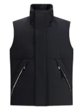 Laminar zip-pocket quilted gilet - Black