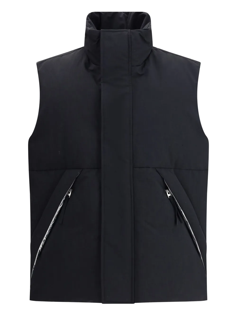 Laminar zip-pocket quilted gilet | Black | Image 1