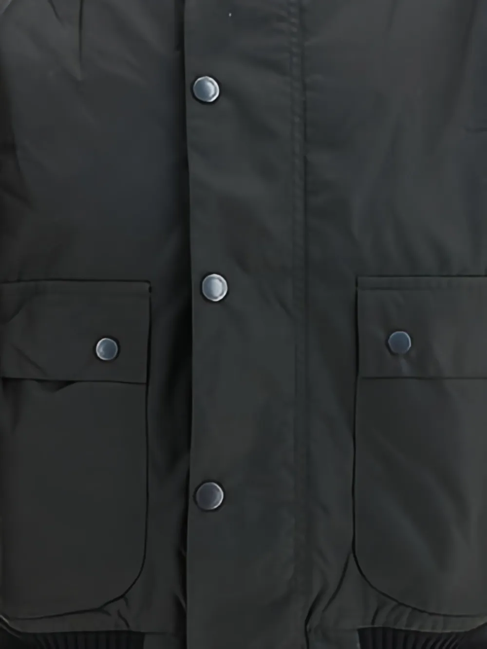 Barbour International Traction Waxed Button-fastening Flap-pocket Jacket In Black