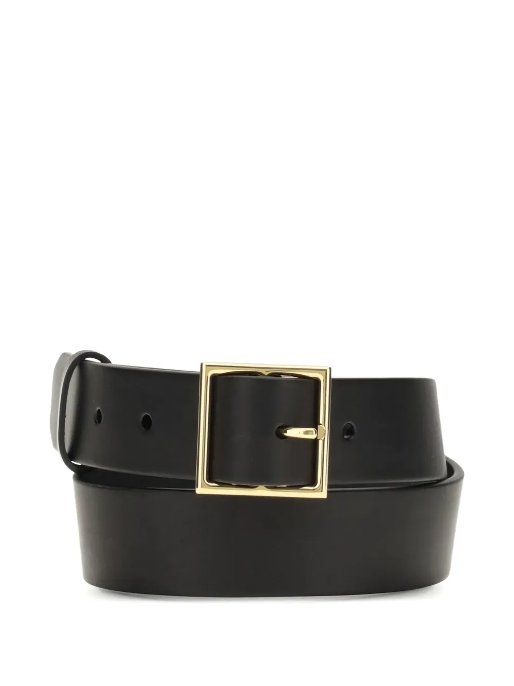 Gabriela Hearst Adler square-buckle leather belt - Zwart