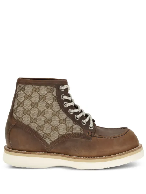 Gucci GG-monogram leather boots