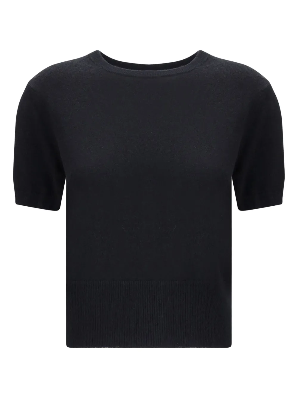 Privati Firenze Short-sleeve High-neck Top In Black