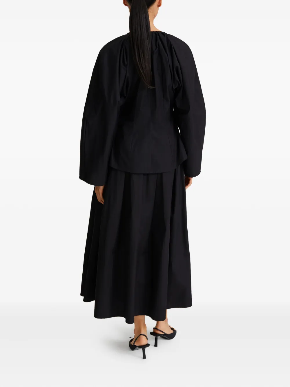 Stylein Junina Pleated Blouse In Black