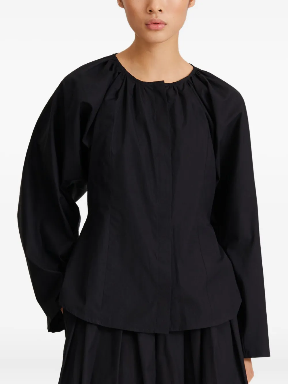 Stylein Junina pleated blouse | Black | Image 1