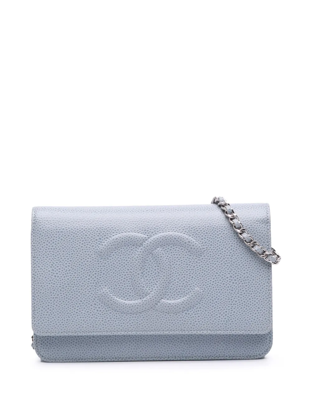 CHANEL Pre-Owned 2012-2013 ココマーク チェーンウォレット - ブルー CHANEL Pre-Owned 2012-2013 ココマーク チェーンウォレット - ブルー