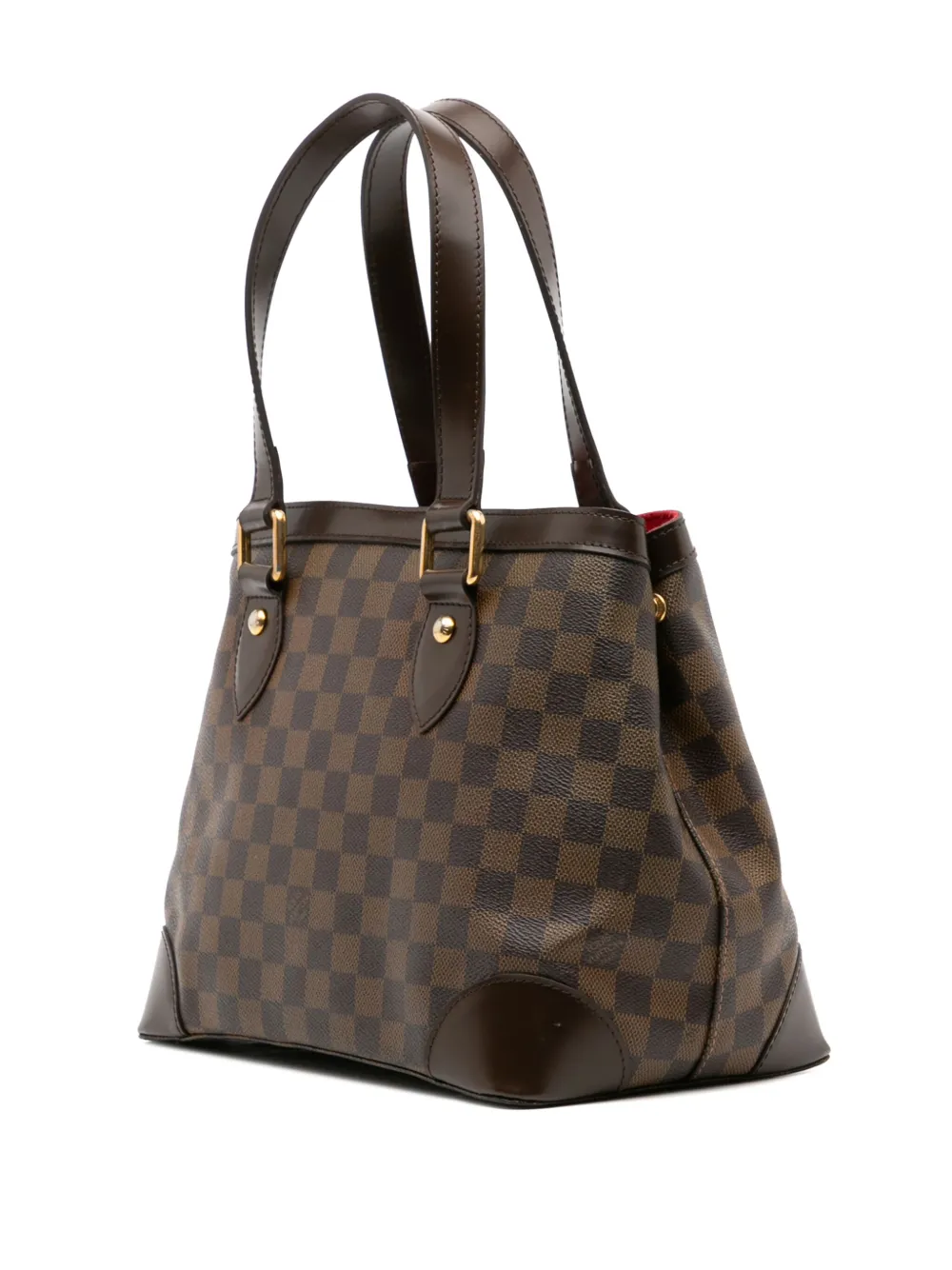 Pre-owned Louis Vuitton 2003-2014 Damier Ebene Hampstead Pm Tote Bag In Brown