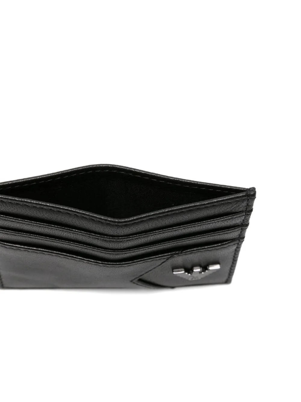 Emporio Armani Pasjeshouder met adelaarsplakkaat Zwart