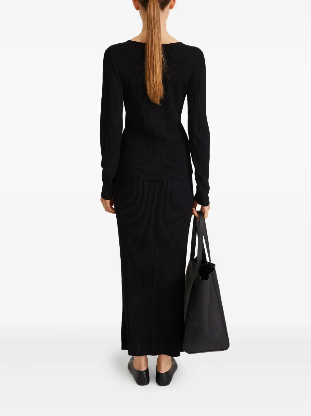 Stylein Paloma geribbeld vest Zwart