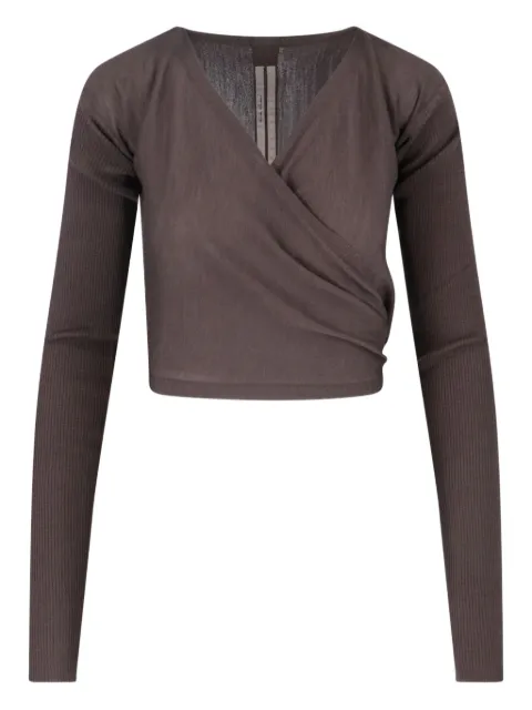 Rick Owens tie-front ribbed cardigan