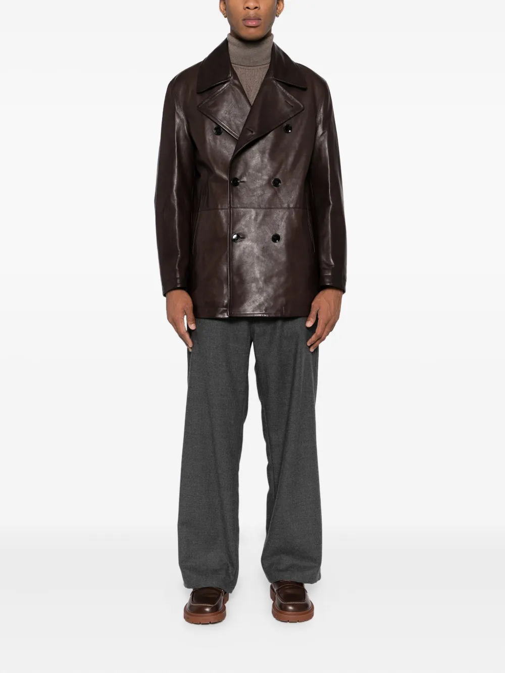 Brioni double-breasted leather jacket | Leather Jackets | Image 2