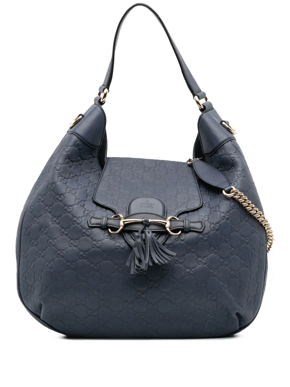 Gucci Pre-Owned 2016-2025 ミディアム グッチシマ エミリー サッチェルバッグ - ブルー Gucci Pre-Owned 2016-2025 ミディアム グッチシマ エミリー サッチェルバッグ - ブルー