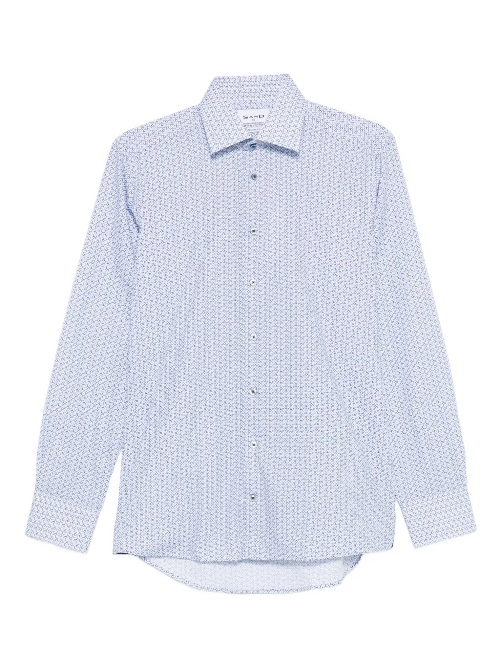 Sand Hemd mit geometrischem Print | Blau | Image 1