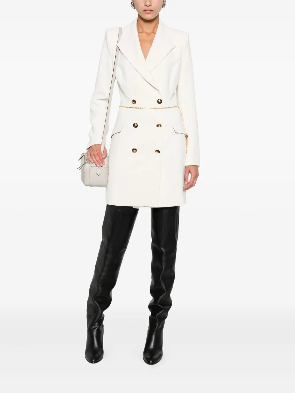 Elisabetta Franchi double-breasted dress - Beige