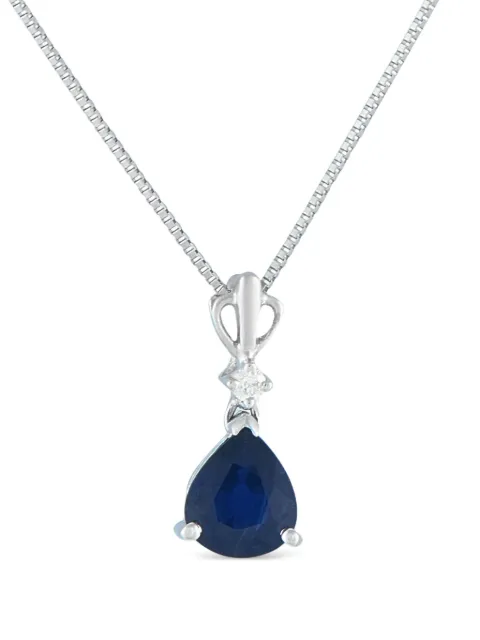 LB Exclusive platinum diamond and sapphire necklace