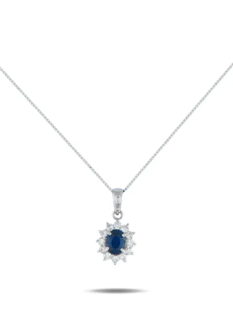 LB Exclusive platinum diamond and sapphire necklace