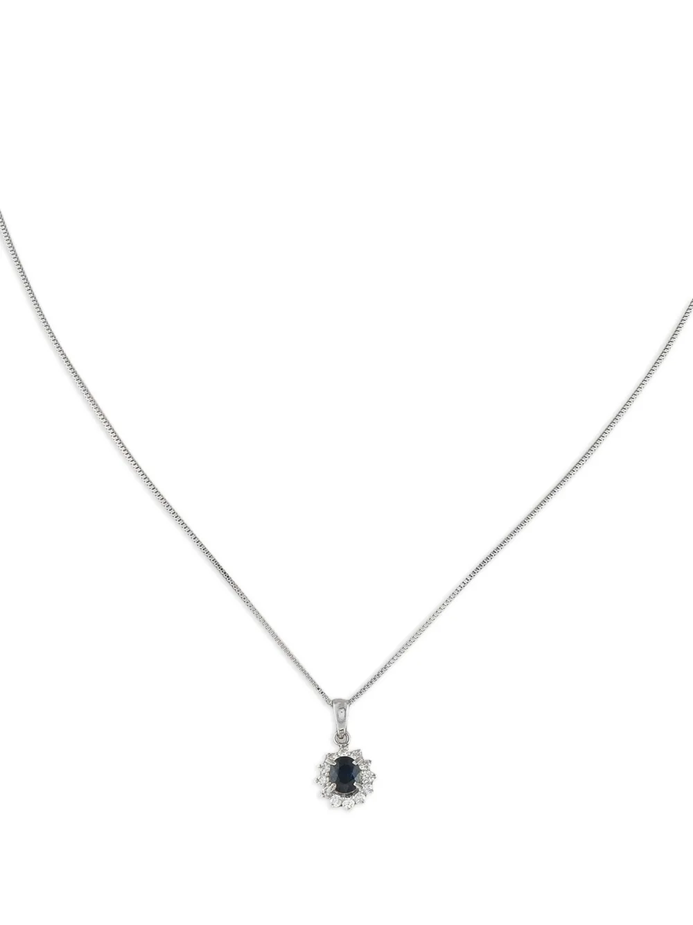 LB Exclusive platinum diamond and sapphire necklace | Image 2
