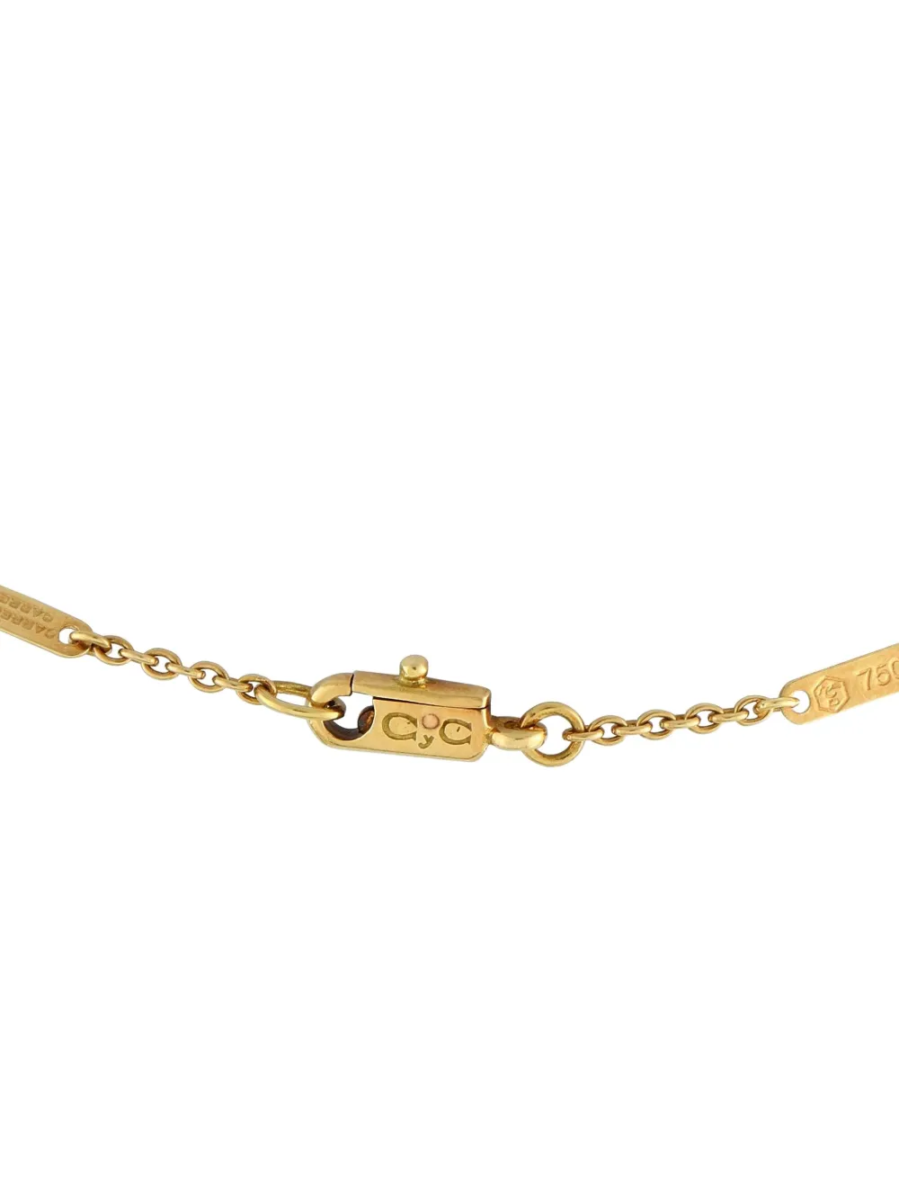 Pre-owned Carrera Y Carrera 18k Yellow Gold Diamond And Topaz Necklace